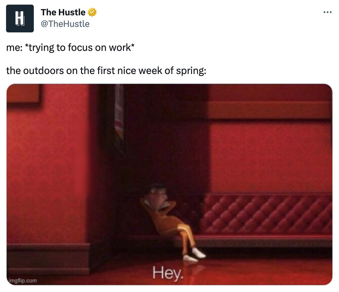 working on a nice day meme