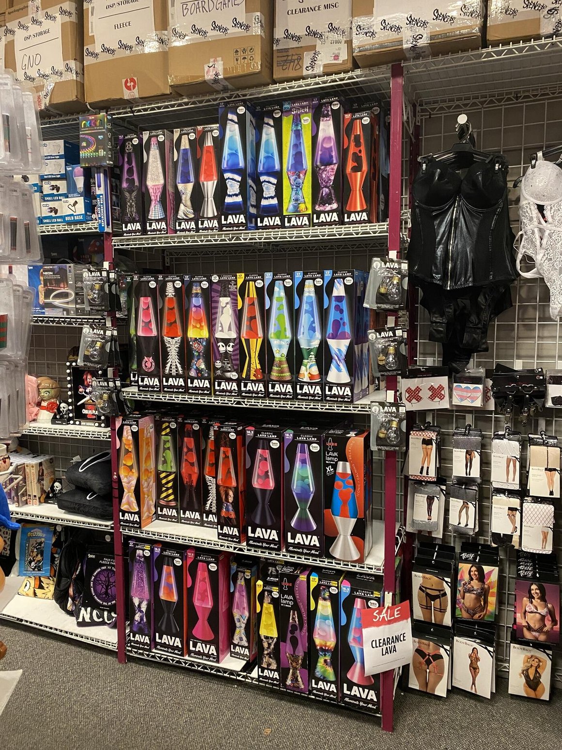 lava lamps at Spencer's