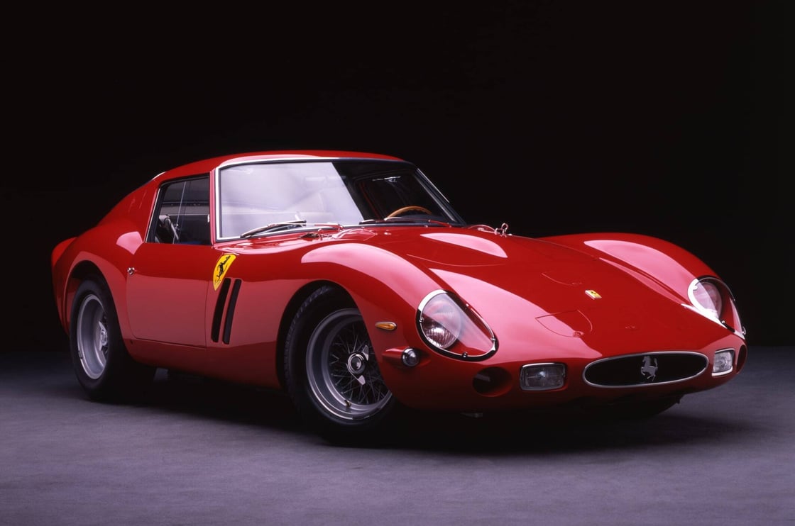 A red 1962 Ferrari 250 GTO