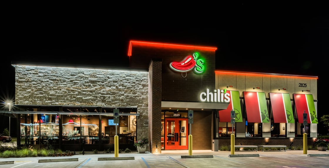 The exterior of a Chili’s restaurant.