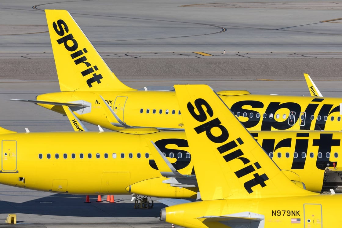 Spirit Airlines planes.