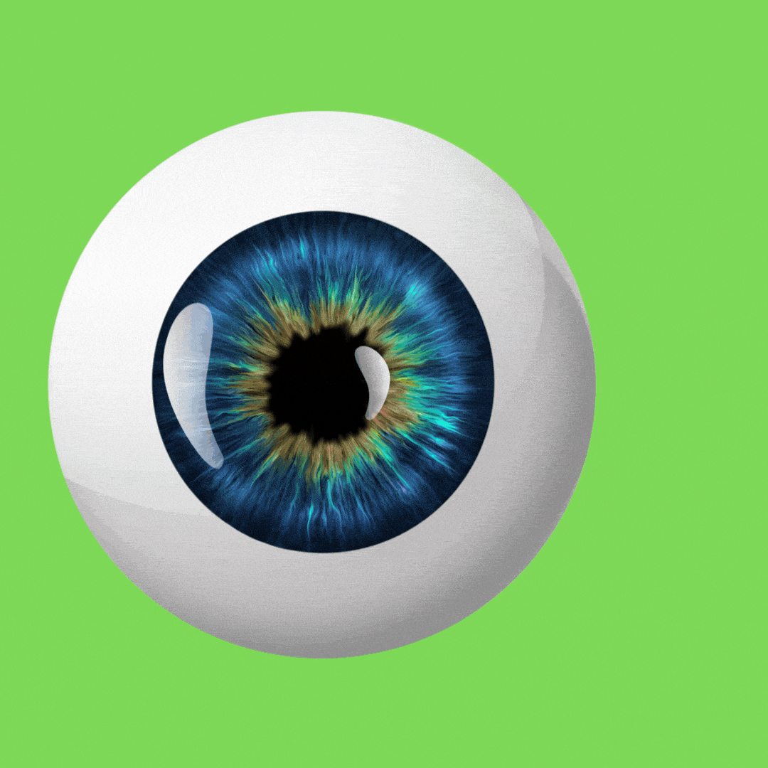 A finger placing a contact on an eyeball.