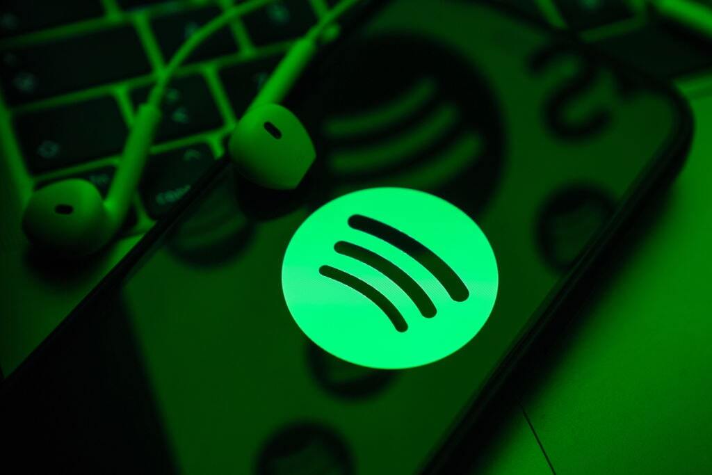 Spotify logo on a smartphone 
