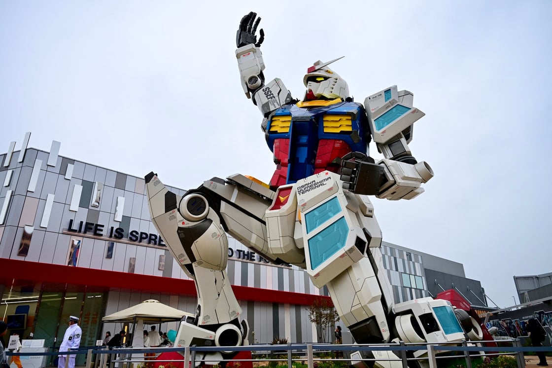 A life-sized Gundam statue.  (Photo by Zhou You/VCG via Getty Images)