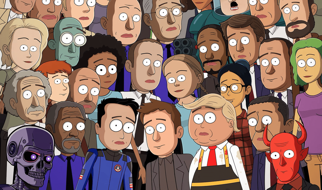Several AI-generated cartoon characters